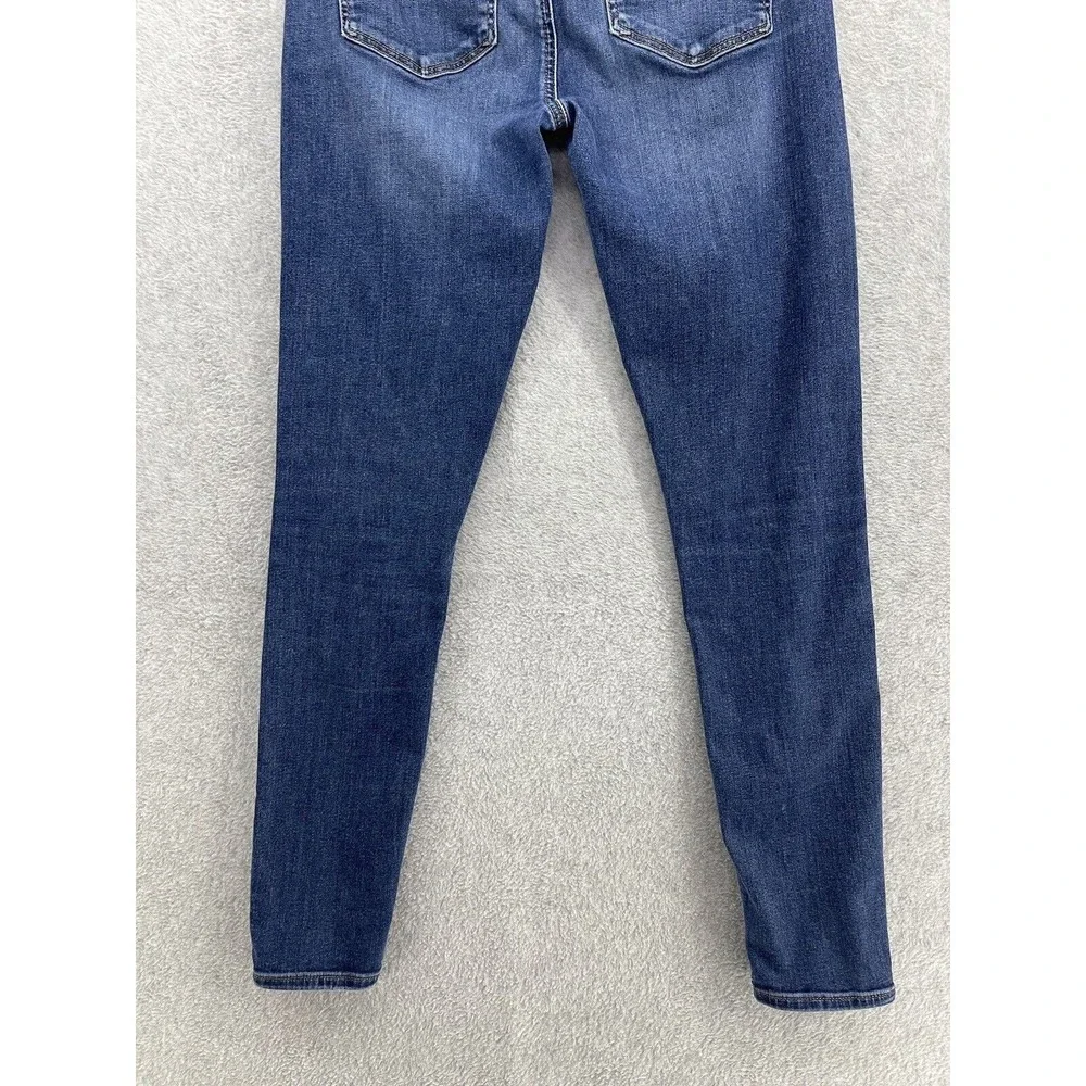 LOFT Ann Taylor Women's Blue Denim Jeans Size 4 Medium Wash Blend Skinny Crop - Picture 6 of 13
